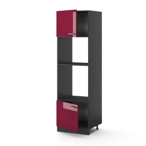 Mikrowellenschrank R-Line Rot Hochglanz 60 cm livinity®