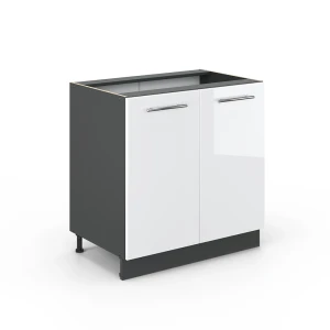 Vaskeskab Fame-Line Hvid højglans 80 cm med hylde, uden bordplade Vicco