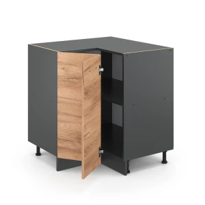 Eckunterschrank R-Line Goldkraft Eiche 75.6 cm ohne Arbeitsplatte livinity®