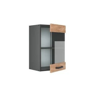 Küchenglasschrank R-Line Goldkraft Eiche 40 cm livinity®