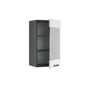 Küchenglasschrank Fame-Line Weiß Landhaus 40 cm livinity®