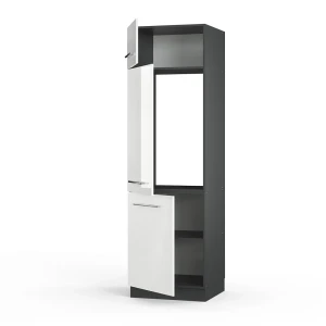 Kühlumbauschrank Fame-Line Weiß Hochglanz 60 cm livinity®