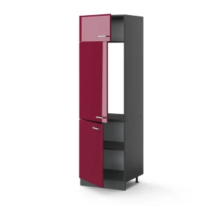 Kühlumbauschrank R-Line Rot Hochglanz 60 cm livinity®
