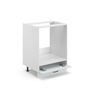 Herdumbauschrank Fame-Line Weiß Landhaus 60 cm ohne Arbeitsplatte livinity®