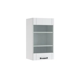 Küchenglasschrank Fame-Line Weiß Landhaus 40 cm Vicco