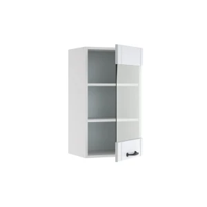 Küchenglasschrank Fame-Line Weiß Landhaus 40 cm livinity®