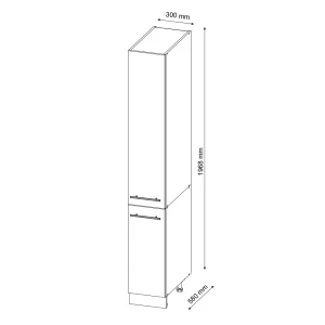 Apothekerschrank Fame-Line Goldkraft Eiche 30 cm Vicco