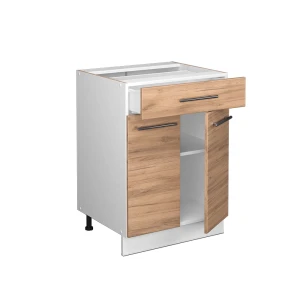 Küchenunterschrank Fame-Line Goldkraft Eiche 60 cm mit Schublade, ohne Arbeitsplatte livinity®