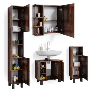 Badeværelsemøbler sæt Fynn Rustikt egetræ 4 dele Vicco
