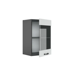 Küchenglasschrank R-Line Weiß Landhaus 40 cm livinity®