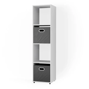 Meuble de rangement Ludus Blanc 142.5x36.2cm avec 2 boîtes pliantes (anthracite) Vicco