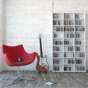 Cd-Regal Jukebox Weiß 102 x 178 cm livinity®