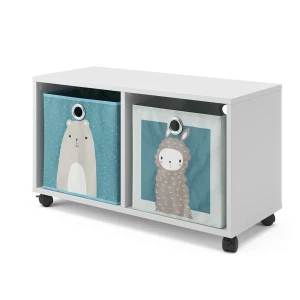 Børnereol  Hvid 72 x 42.4 cm med 2 klapkasser Vicco