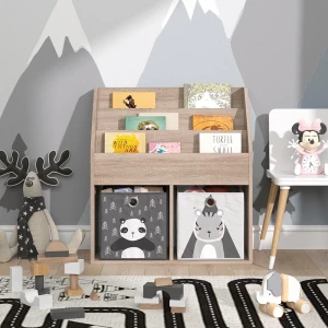 Kinderregal Luigi Sonoma 72 x 79 cm mit 2 Faltboxen opt.2 livinity®