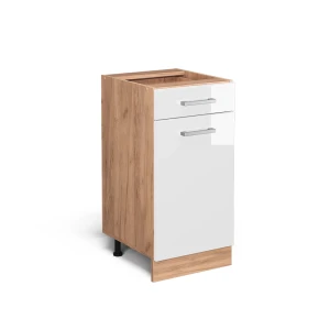 Keittiön alakaappi R-Line Valkoinen korkeakiilto 40 cm ilman työtasoa Vicco