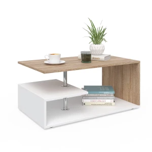Salontafel Guillermo Wit/Sonoma 91 x 52.6 cm Vicco