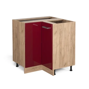 Hjørneskab R-Line Rød højglans 75.6 cm BP Marmor Vicco