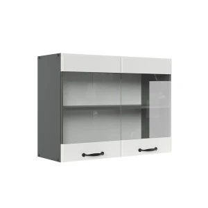Keittiön lasikaappi R-Line Valkoinen maalaistalo 80 cm Vicco