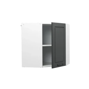 Eckhängeschrank R-Line Anthrazit Landhaus 57 cm livinity®