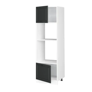 Mikrowellenschrank R-Line Anthrazit Landhaus 60 cm livinity®