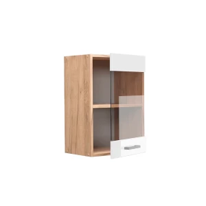 Küchenglasschrank R-Line Weiß Hochglanz 40 cm livinity®
