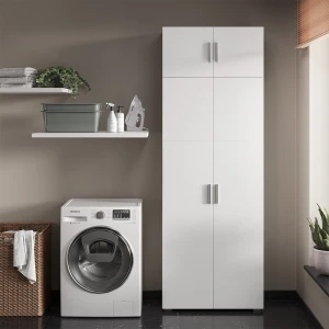 Universalschrank Ingo Weiß 80 x 182.4 cm mit Schrankaufsatz livinity®
