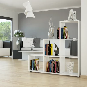 Treppenregal  Weiß 107.2 x 107.8 cm livinity®