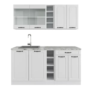 Singlekøkken R-Line Hvidt landsted/hvid 160 cm uden bordplade Vicco