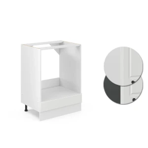 Komfurindbygningsskab R-Line Hvid landhus 60 cm , BP Eg Vicco
