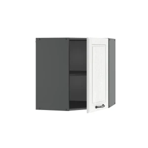Eckhängeschrank R-Line Weiß Landhaus 57 cm livinity®