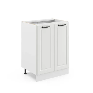 Küchenunterschrank R-Line Weiß Landhaus 60 cm ohne Arbeitsplatte Vicco