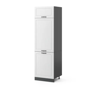 Køleskabsindbygningsskab R-Line Hvid landhus 60 cm Vicco