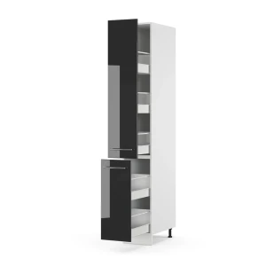 Apothekerschrank Fame-Line Anthrazit Hochglanz 30 cm livinity®