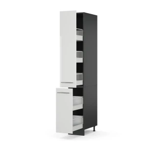 Apothekerschrank Fame-Line Weiß Hochglanz 30 cm livinity®