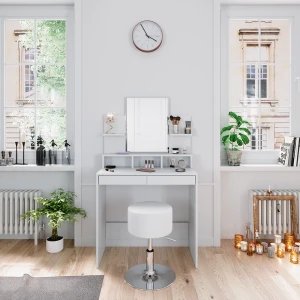 Schminktisch Ania Weiß 80 cm mit Hocker livinity®