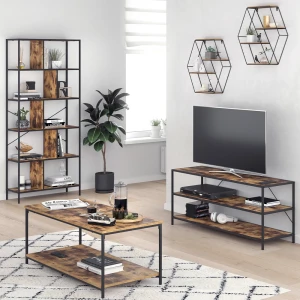 Wandregal Fyrk Antikholz 51 x 52 cm Eckform livinity®
