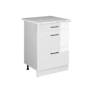Uniwersalna jednostka bazowa R-Line Biały wysoki połysk 60 cm z szufladami Vicco
