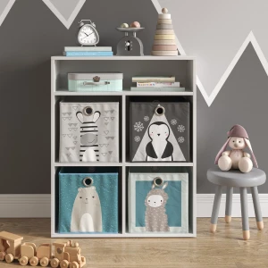 Kinderregal Luigi Weiß 72 x 90.2 cm 4 Fächern livinity®