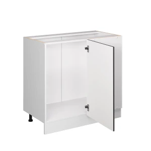 Eckunterschrank R-Line Weiß Landhaus 86 cm ohne Arbeitsplatte livinity®