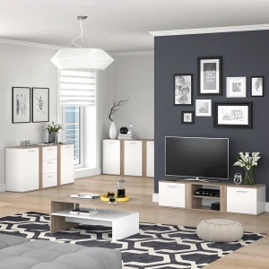 Kommode Novelli Sonoma 40 x 80 cm mit Schubladen livinity®