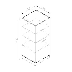 Vorratsschrank R-Line Anthrazit Landhaus 60 cm Vicco