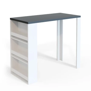 Barbord  Hvid/antracit 57 x 117 cm med 3 rum Vicco