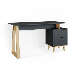 Skrivebord Nautica Antracit 138 x 60 cm med skuffer, L Vicco