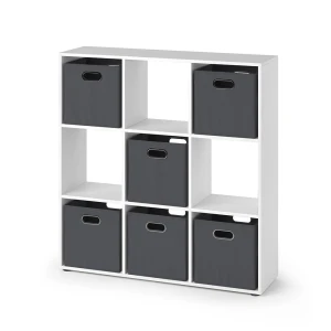 Rumdivider Nove Hvid 104 x 108 cm med 6 foldekasser Vicco