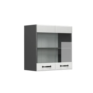 Køkkenskab med glas R-Line Hvid landhus 60 cm Vicco