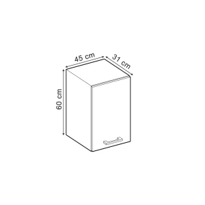 Hängeschrank R-Line Anthrazit Landhaus 45 cm Vicco