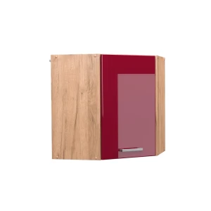 Eckhängeschrank R-Line Rot Hochglanz 57 cm Vicco
