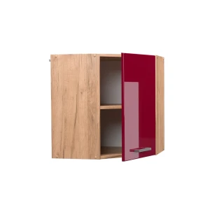 Eckhängeschrank R-Line Rot Hochglanz 57 cm livinity®