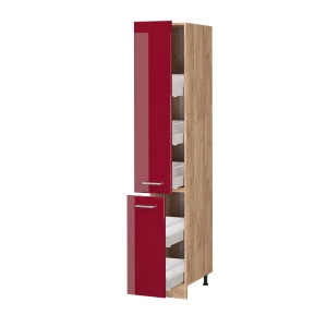 Apothekerschrank R-Line Rot Hochglanz 30 cm livinity®