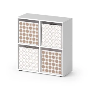 Rumdivider Tetra Hvid 72.6 x 72 cm med 4 foldekasser opt.2 Vicco